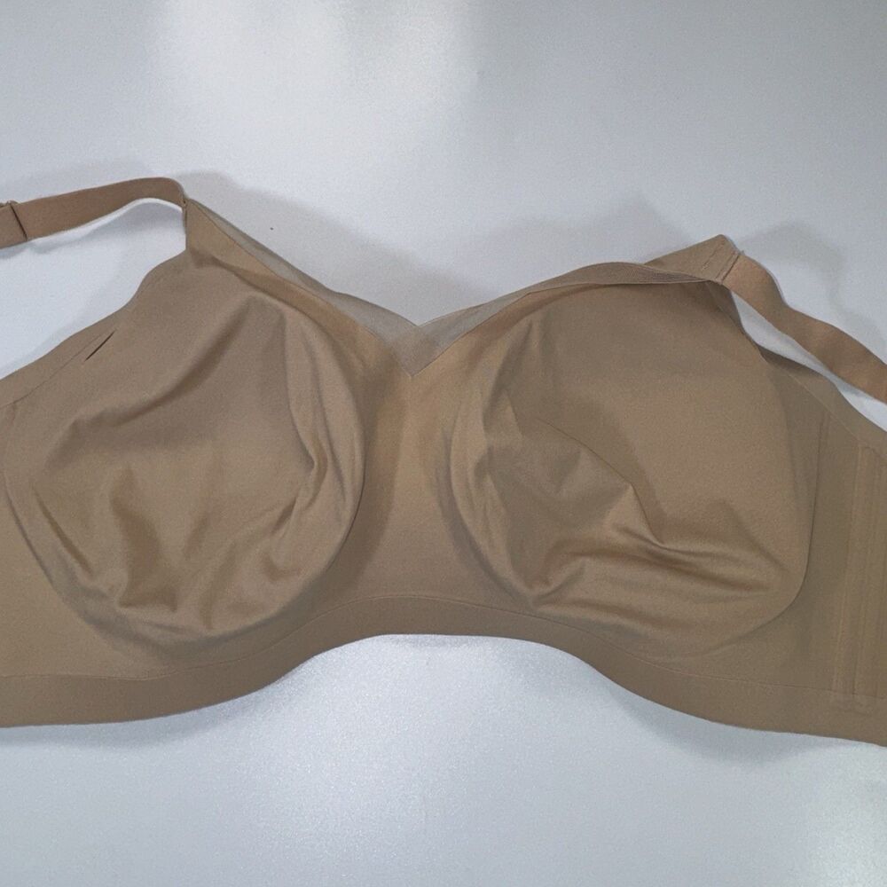 HoneyLove Crossover Bra Women's 1X Nude Sand Wireless Removable Pads EUC - Picture 7 of 7